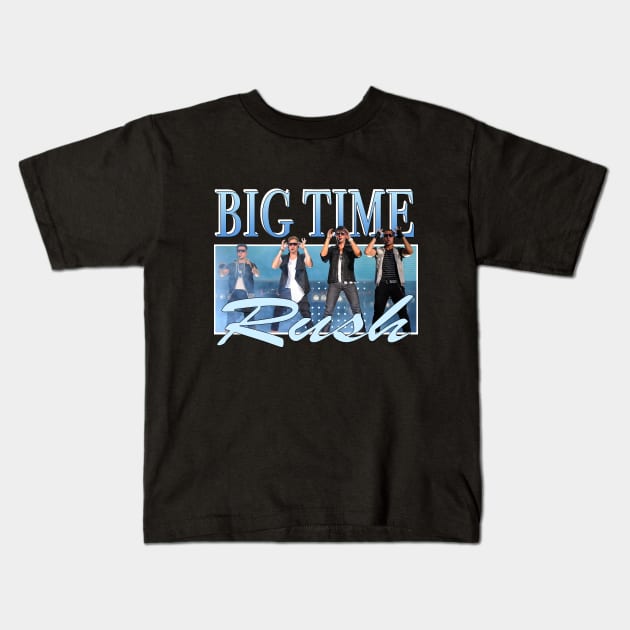 Big Time Rush retro band logo Kids T-Shirt by LottaKornelia